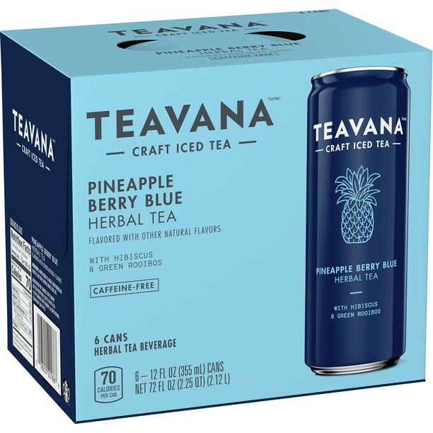 Teavana Craft Pineapple Berry Blue Iced Natural Herbal Tea with