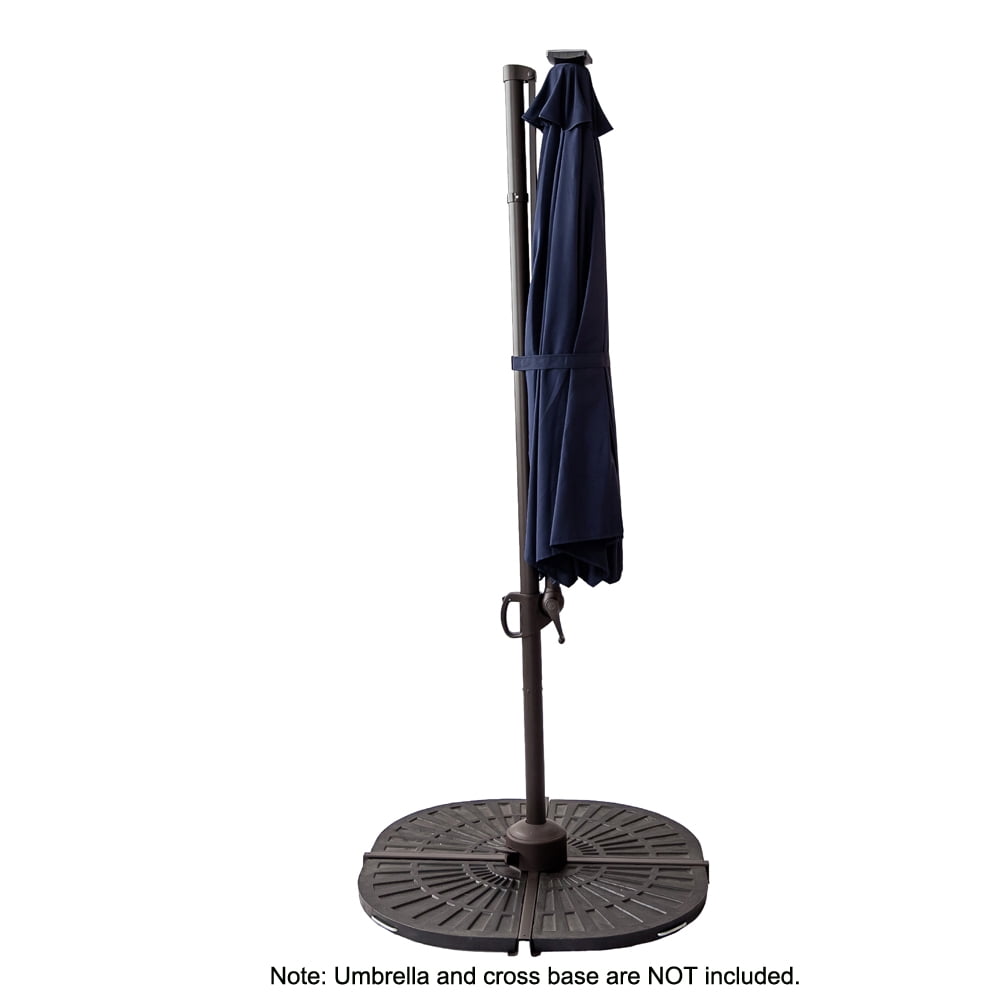 4 Piece Set C-Hopetree Base Weight Stand for Offset Cantilever Outdoor Patio Umbrella Black 192 lb