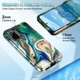thumbnail image 4 of CASEFIV for Samsung S20 Plus/S20+ Case,Marble Heavy Duty Shockproof Full Body Protective Women Girl Covers for Samsung Galaxy S20 Plus, Blue/Drift Sand, 4 of 8