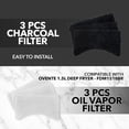 thumbnail image 2 of OVENTE 1.5 Liter Electric Deep Fryer FDM1501BR Charcoal and Oil Vapor Replacement Filter Set Pack of 3, White and Black ACPFDM1503, 2 of 7
