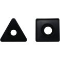 thumbnail image 1 of SHIQI-2Pcs Square and Triangle Microphone Stand,ABS Interview Microphone Logo Mic Microphone Flag Station Logo,Black, 1 of 4