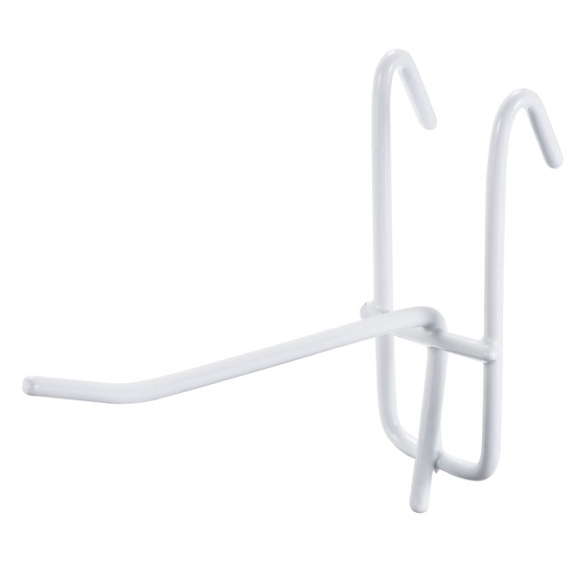Unique Bargains 4 Inch Store Garage Storage Grid Wall Display Hooks White, 30 Count