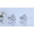 thumbnail image 4 of Dazzlingrock Collection Round White Diamond Outlined Heart Halo Style Screwback Stud Earrings for Women (0.34 ctw, Color I-J, Clarity I2-I3) in 10K White Gold, 4 of 6