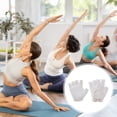 thumbnail image 5 of Unique Bargains Yoga Gloves Durable Fingerless Pilates Gloves One Size White, 5 of 5