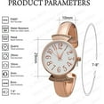 thumbnail image 2 of Blekon Collections Womens 29mm Case Large Numbers Narrow Cuff Bangle Watch, 2 of 5