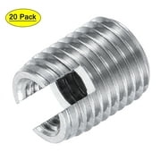 M4 M7x8mm Threaded Inserts Carbon Steel Nickel Plated Silver 20 Pack