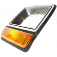 thumbnail image 3 of For Dodge Ramcharger 1990 Headlight Bezel Driver Side | Chrome/Black | With Amber Lens | With Parking Light | Replacement For CH2512135 | 2245060862L, 4249813, 3 of 5