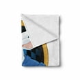 thumbnail image 2 of Alice in Wonderland Soft Flannel Fleece Throw Blanket, Rabbit Pocket Watch Design Alice Fantasy World, Cozy Plush for Indoor and Outdoor Use, 50" x 70", Blue White Earth Yellow, by Ambesonne, 2 of 6