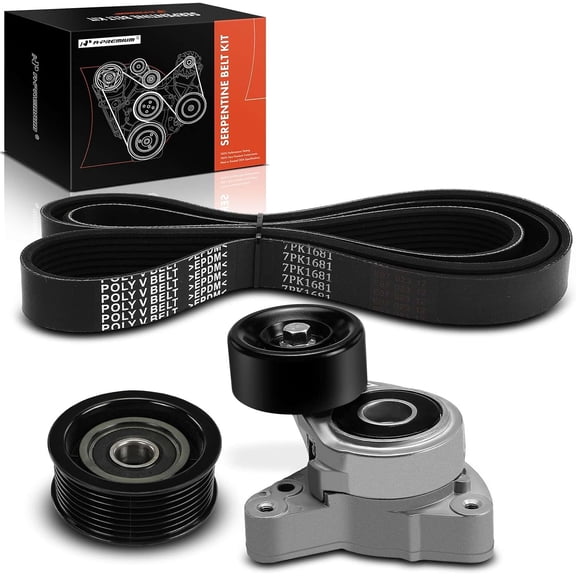 A-Premium Engine Serpentine Belt Drive Kit Compatible with Honda CR-V CRV 2012 2013 2014-2.4L