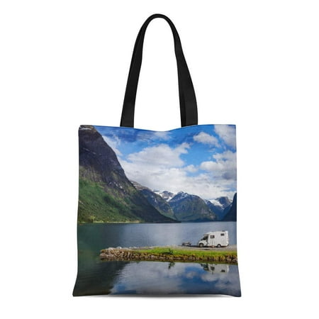 ASHLEIGH Canvas Bag Resuable Tote Grocery Shopping Bags Family Vacation Travel Rv Holiday Trip in Motorhome Caravan Car Beautiful Tote