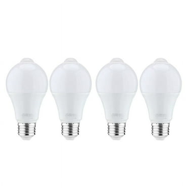 4X 12W Motion Sensor Light Bulb,Outdoor/Indoor Movement Activated Security LED Bulb,1000LM,E26/B22,3500K Warm White