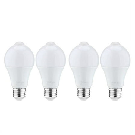 4X 12W Motion Sensor Light Bulb,Outdoor/Indoor Movement Activated Security LED Bulb,1000LM,E26/B22,3500K Warm White