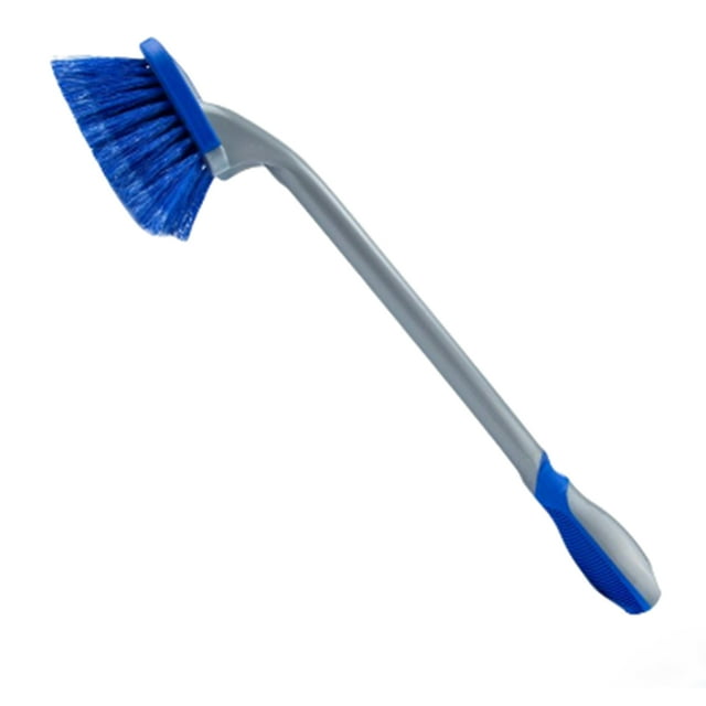 Langgg Home Car Tire Rim Hub Washing Brush Nonslip Handle Wheel Surface Scrubbing Brushes Multifunctional Cleaning Tool Accessories Short Handle Blue Long Handle Blue