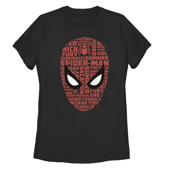Women's Marvel Spider-Man: Far From Home Keywords  Graphic Tee Black Large