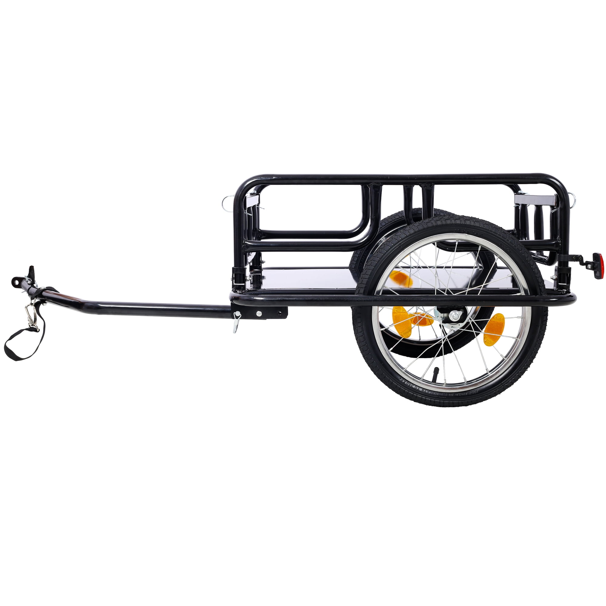Foldable Bike Cargo Trailer with Universal Bike Hitch, Bicycle Wagon Trailer，Black