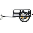 thumbnail image 2 of Foldable Bike Cargo Trailer with Universal Bike Hitch, Bicycle Wagon Trailer，Black, 2 of 5