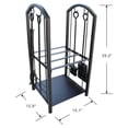thumbnail image 2 of Fireplace Log Rack with 4 Tools Indoor Outdoor Fireside Firewood Holders Lumber Storage Stacking Black Wrought Iron Logs Bin Holder for Fireplace Tool, 2 of 6
