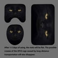 thumbnail image 4 of 4PCS Black Panther Shower Curtain Sets, Black Cat with Yellow Eyes African Safari Wildlife Wild Animal Bathroom Decor, Waterproof Fabric Black Shower Curtain, Non-slip Bath Mat Toilet Lid Cover, 4 of 8