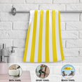 thumbnail image 6 of Yellow-white Narrow Stripes Hand Towel Absorbent Bath Towels for Bathroom Sports Gym 28" x 14" Set of 2, 6 of 8
