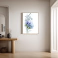 thumbnail image 5 of Blue Floral Hydrangea Plant Canvas Painting Print Wall Art for Living Room Bedroom Decoration Frameless, 5 of 7