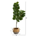 thumbnail image 3 of Nearly Natural 4.5' Fiddle Leaf Fig Artificial Tree in Planter, 3 of 5
