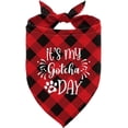 thumbnail image 1 of C'est Ma Journée Gotcha Bandana pour Chien, Bandana pour Chien, Foulard pour Animal à Carreaux Buffalo Rouges, Accessoires de Foulard pour Chien, Foulard Triangle pour Chien, Bandana pour Chien pour Petits Moyens Grands Chiens, Bandana Drôle et Mignon pour Chien (C62), 1 of 4