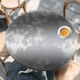 thumbnail image 4 of Black Grey Ombre Round Tablecloth 55-60 Inch Round Fitted Table Cloth with Elastic Edge, Contemporary Abstract Gradient Waterproof Table Cover Protector for Outdoor Picnic Party Dining, 4 of 9