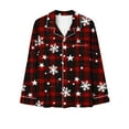 thumbnail image 6 of asdoklhq Cotton Pajamas for Women Christmas Women's and Man Christmas Long Sleeved Long Pants Couple Pajamas Women's Home Clothes Red XL, 6 of 7