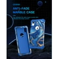 thumbnail image 4 of Casetego for iPhone XR Case,3 in 1 Heavy Duty Hybrid Sturdy High Impact Shockproof Rugged Full Body Protective Hard PC+Soft TPU Bumper Cover Case,Marble/Dark Blue, 4 of 7