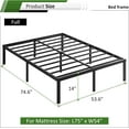 thumbnail image 2 of Bed Frame Full No Box Spring Needed,Heavy Duty Metal Platform Bed Frame with Storage Space, 2 of 9