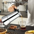thumbnail image 5 of 12 Cups Stainless Steel Moka Coffee Pot Espresso Coffee Maker, 600ML Portable Coffee Container, 5 of 9