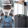 thumbnail image 5 of Square 2Pack PU Leather Golden Moon Cruise Luggage Tag with Privacy Cover and Name ID Tag for Travel Handbags Backpacks Luggage Tags, 5 of 6