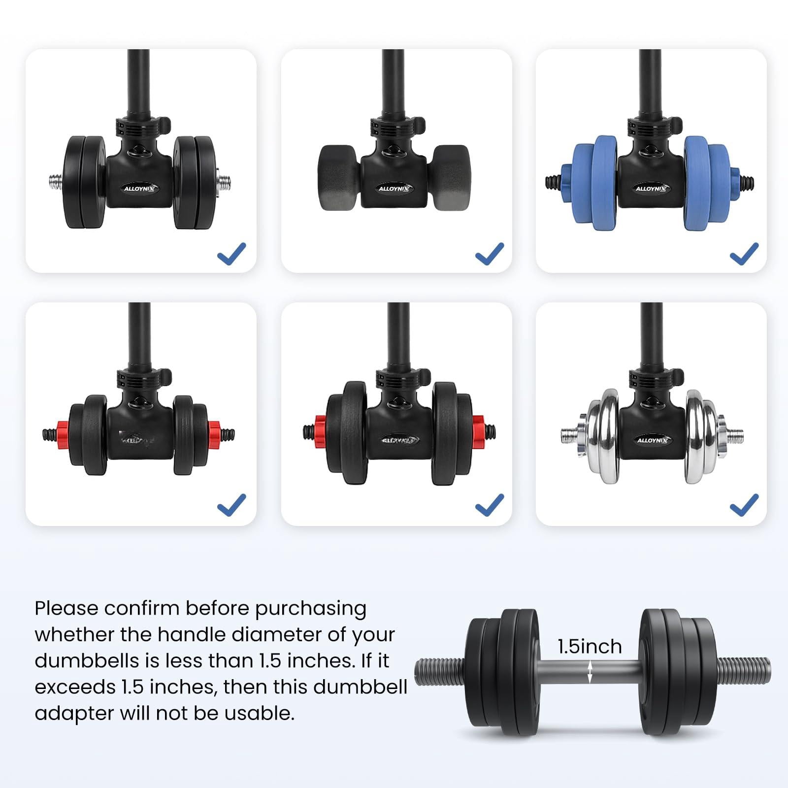 Dumbbell To Barbell Converter 2.0 - Transform Dumbbells Into Set For Home Gym  Adjustable Weight Bar With Anti-slip Foam Grip Steel Clamp & 200lb Max Capacity Compatible Standard