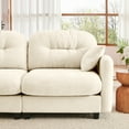 thumbnail image 4 of 107" Cloud Couch, Sectional Couches for Living Room, Beige Modern Modular U-Shaped Sofa with Ottoman, Soft Chenille, Tufted Back, Easy Install, 4 of 18