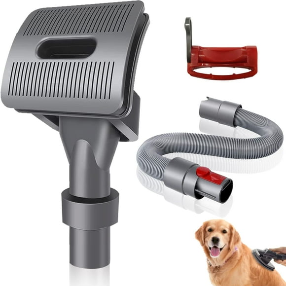 Dyson Pet Groom Tool: Compatible with V15 V12 V11 V10 V8 V7 DC62 DC65 Vacuum Cleaners. Includes Extended Hose & Trigger Lock.