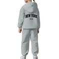 thumbnail image 7 of Hessimy Toddler Boys Girls Spring Summer Cartoon Print 2Pcs Long Sleeve Sweatshirt Tops Pants Cute Sweatsuit, Cute Sweat Style(Grey,12-13 Years), 7 of 7