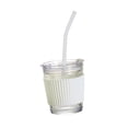 thumbnail image 3 of Taza de cristal perfecl de 350ml vaso de agua ligero reutilizable con tapa para café y zumo blanco, 3 of 8