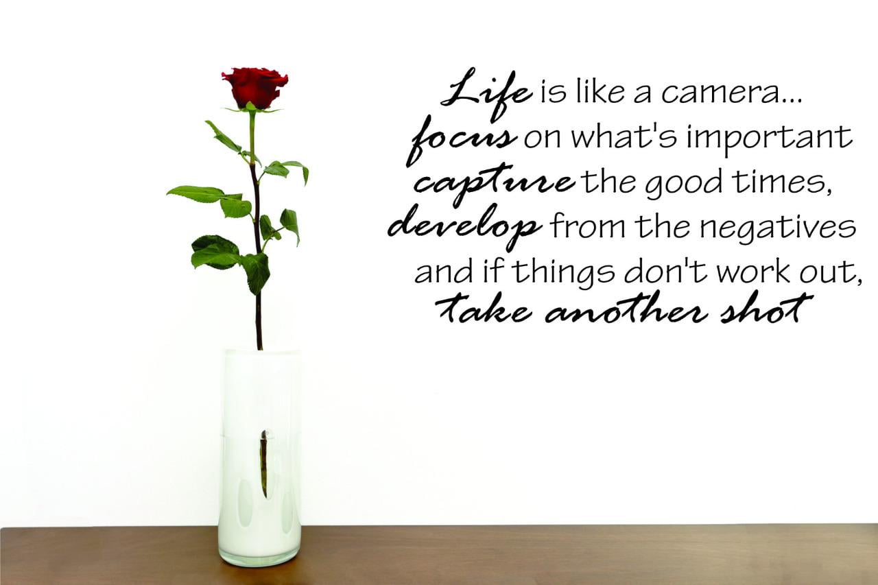 Life is Like a Camera Wall Sticker Quote Bedroom Kitchen Decal Window Decor C51 