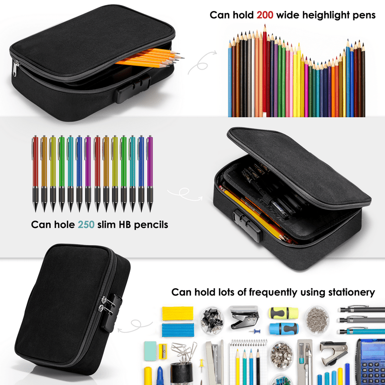 Zannaki Big Capacity Storage Pouch Marker Pen Pencil Case Simple 