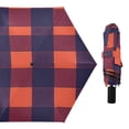 thumbnail image 4 of ALAZA Orange Checkered UPF 50+ Compact Folding Umbrella for Rain Travel Umbrella Packable, 4 of 8