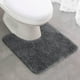 thumbnail image 3 of Felpuda de baño | Alfombra antideslizante de microfibra engrosada | Fondo de goma TPR de secado rápido absorbente de agua | Forma geométrica | Lavable | 50x50cm | 1-Pack, 3 of 5