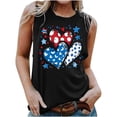 thumbnail image 1 of Qiopertar Blouse Sans Manches Imprimée Mode Décontractée pour Femmes Col Rond Sexy Pull-Over Slim Offres de la Semaine Liquidation à Moins de 5$ jusqu'à 90 % de Réduction, 1 of 4