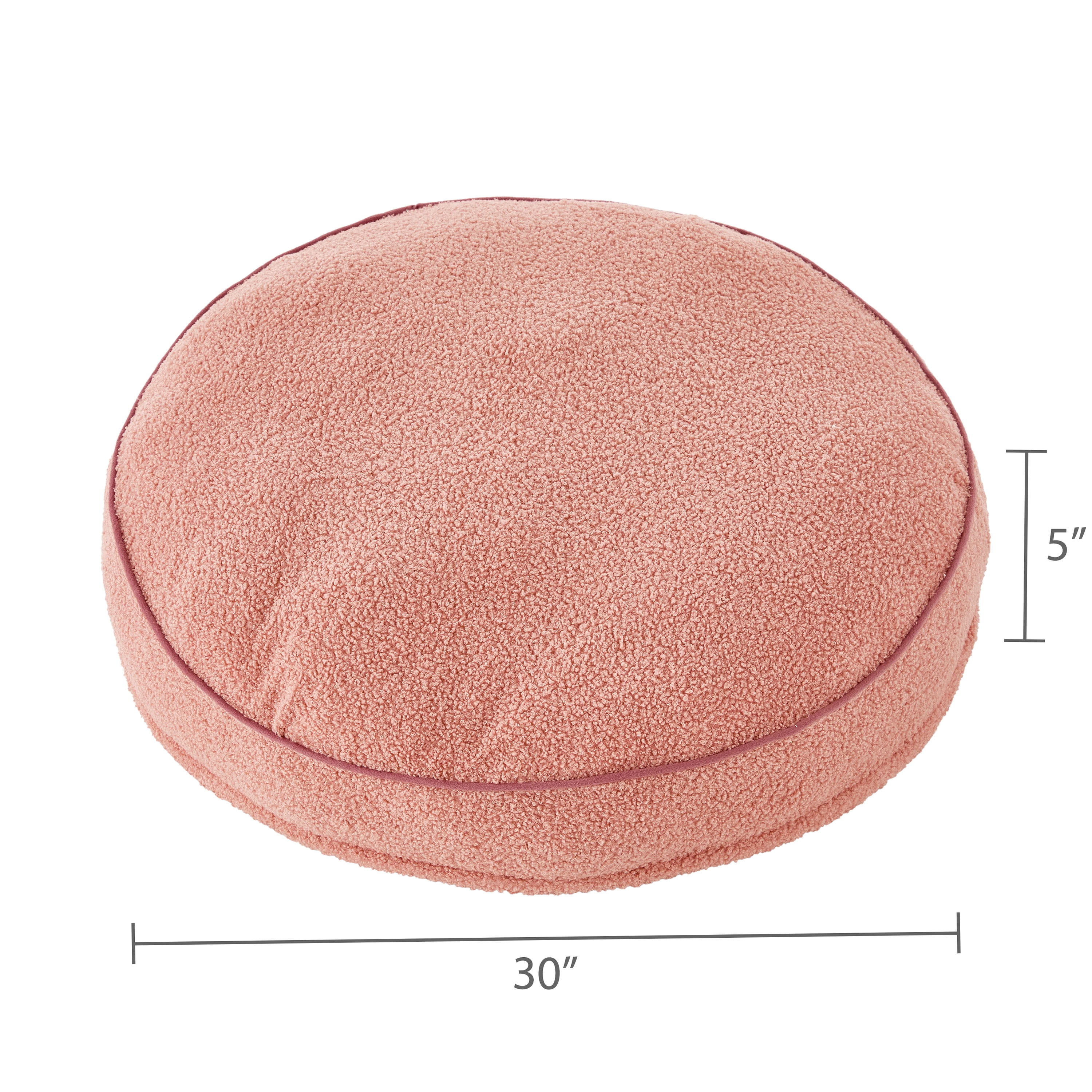 Vibrant Life Medium Round Dog Bed, Pink, 30" x 30"