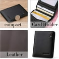 thumbnail image 2 of WILLIAMPOLO Cartera Bifold Delgada de Cuero Genuino para Hombre con Ventana para Identificación, 6 Ranuras para Tarjetas, Ranura en Forma de V, Diseño Compacto de Bolsillo Frontal – Marrón, 2 of 8