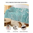 thumbnail image 4 of Teal Coral Coastal Couch Cover for Dogs, Ocean Nautical Seaside Beach Washable Sofa Covers Slipcover for Pets Dogs Futon Cover, Couch Recliner Covers, Oversized Chair Slipcover 71"x91", 4 of 9