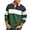 Green, variant on Miluxas Men's Color Block Striped Print Long Sleeve Shirt Tops Button Down Collared Shirt Golf Casual Shirts Tops Navy