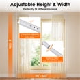 thumbnail image 5 of Drill-Free L-Shaped Room Divider Curtain Rod Adjustable 28"-142"W x 4-10 ft H Heavy-Duty Partition Rod White, 5 of 11