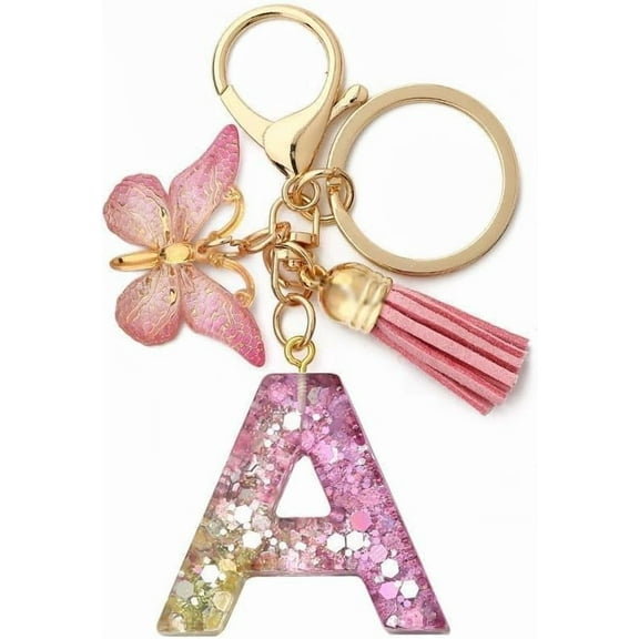 LWHAO Letter Keychain,26 Letters Backpack Decorative Letter Keychain,Name Keychain for Women Girls Men Teenager Gift