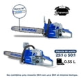 thumbnail image 4 of Motosierra A Gasolina Hyundai 18 Pulg Turbo455 2.1 Hp 45cc Azul, 4 of 6