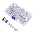 thumbnail image 2 of Wire Rope Sleeve,250Pcs/Set Aluminum Cable Ferrule Cable Rope Crimping Tool Double Barrel Ferrule Multi-Functional, 2 of 14